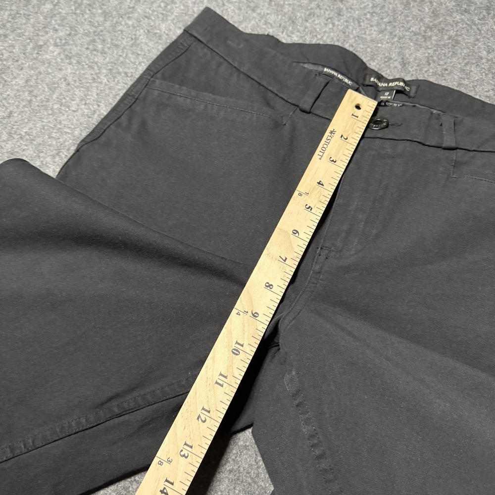 Banana Republic BR Womens Stretch Ankle Crop Trousers Size 12 Preppy Office Work - Picture 10 of 12